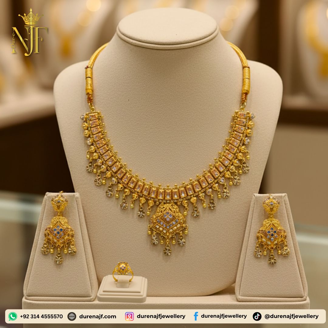 the-harmony-bloom-golden-multicolor-beaded-necklace-set