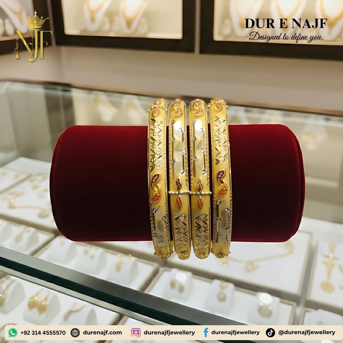 ruby-charm-bangle-set