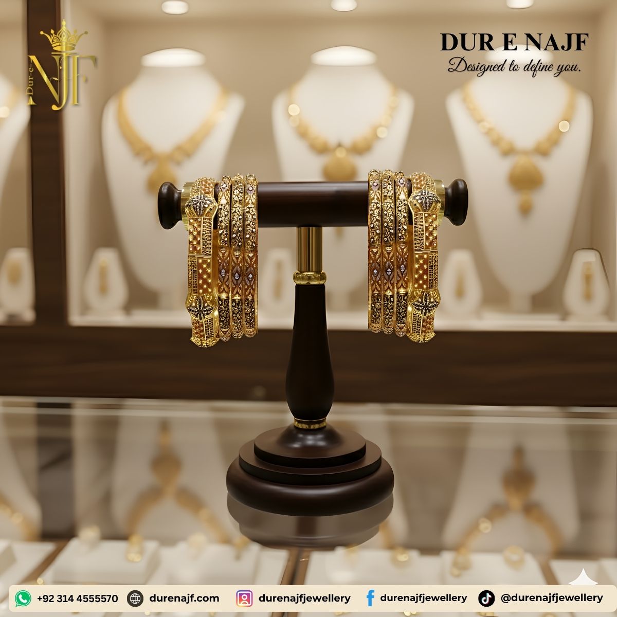 Golden Grace Kada Set – Pure Gold Handcrafted Kadas for Festive and Formal Wear