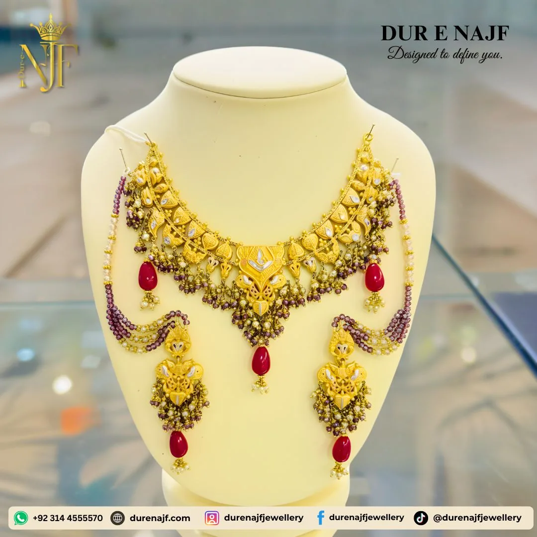 the-imperial-bloom-maroon-stone-bridal-necklace-set