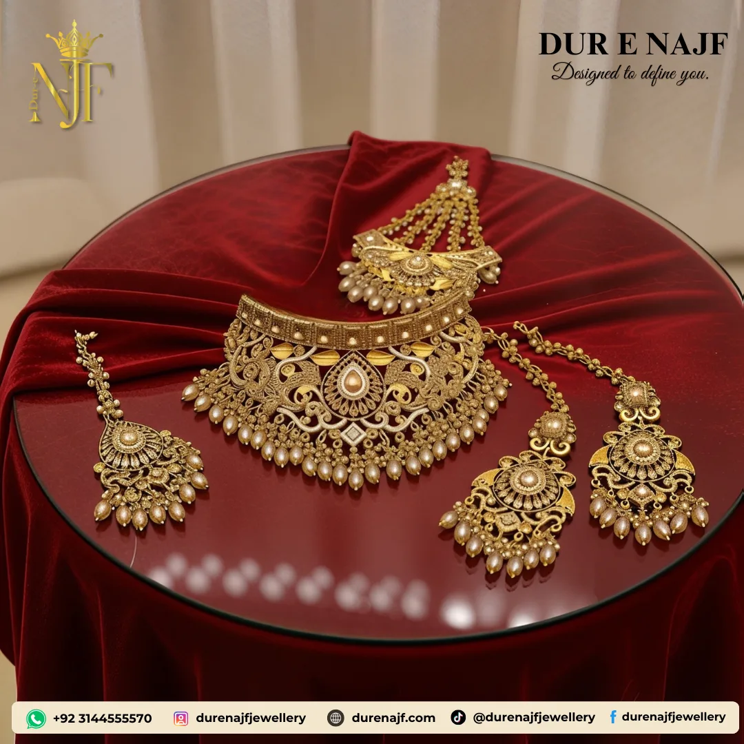 antique-gold-pearl-bridal-choker-set