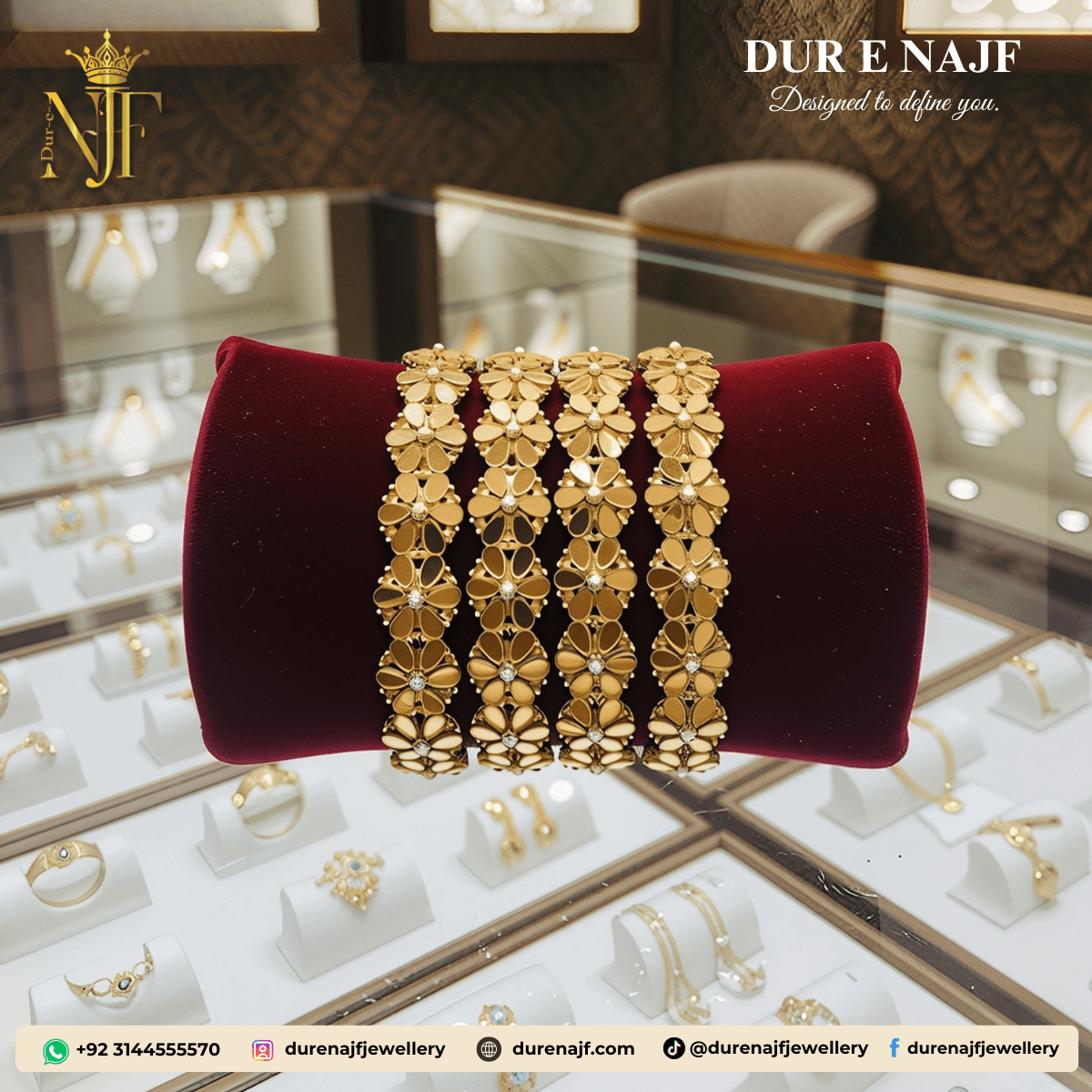 Floral Cluster Beautiful Bangles