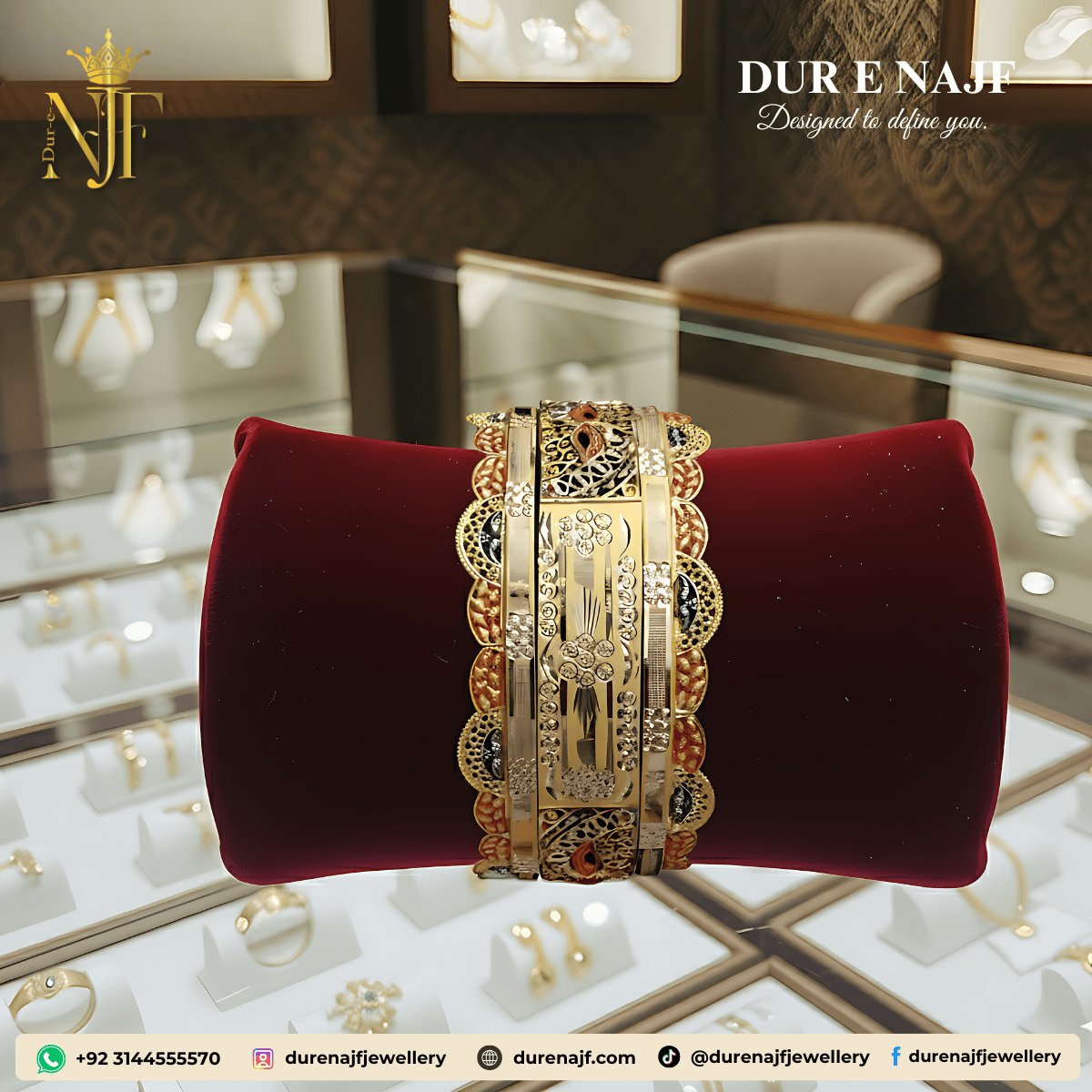 grand-bridal-look-artificial-kada-bangle-with-enamel-and-scalloped-edges