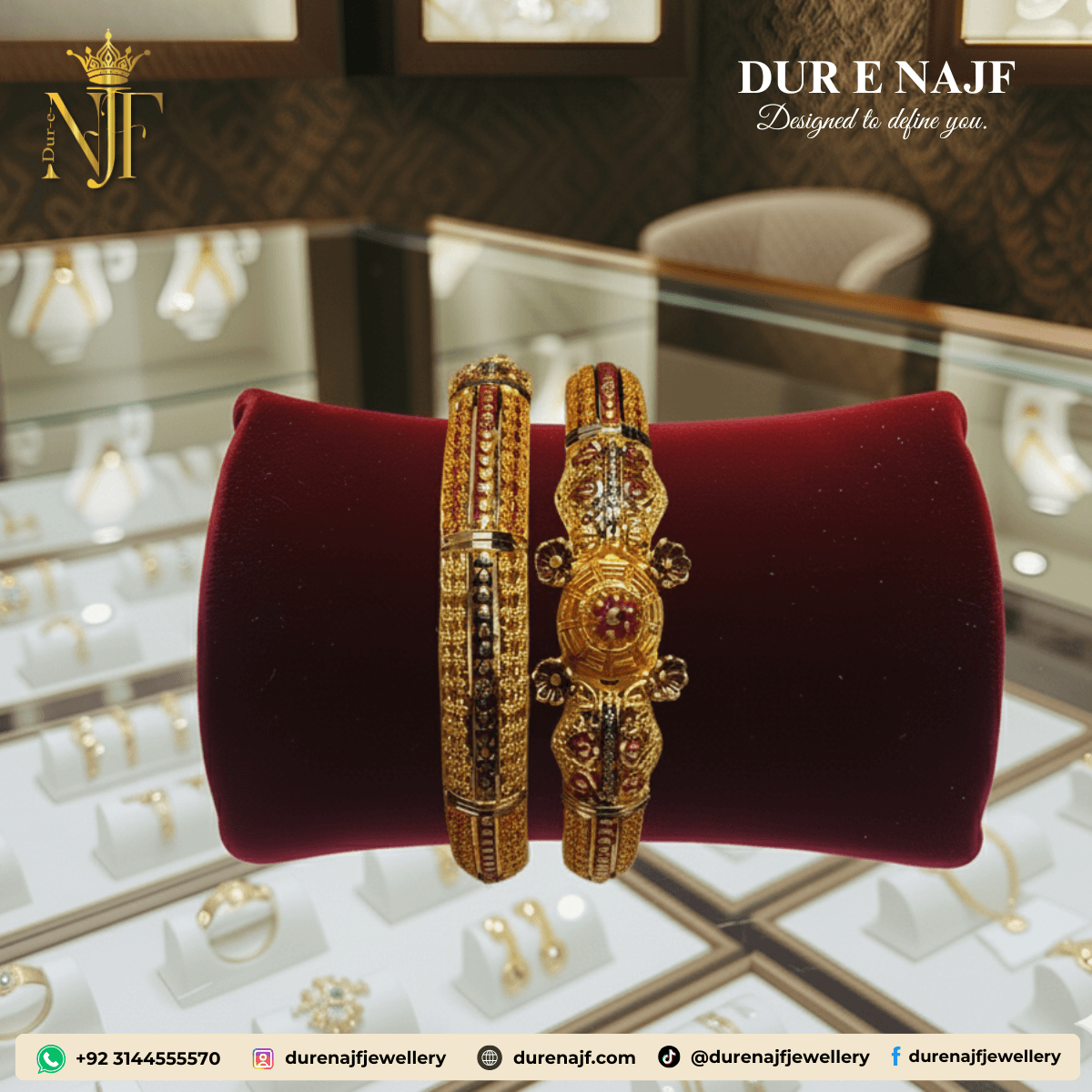 regal-red-gold-tone-enamel-kada-pair-with-traditional-motifs